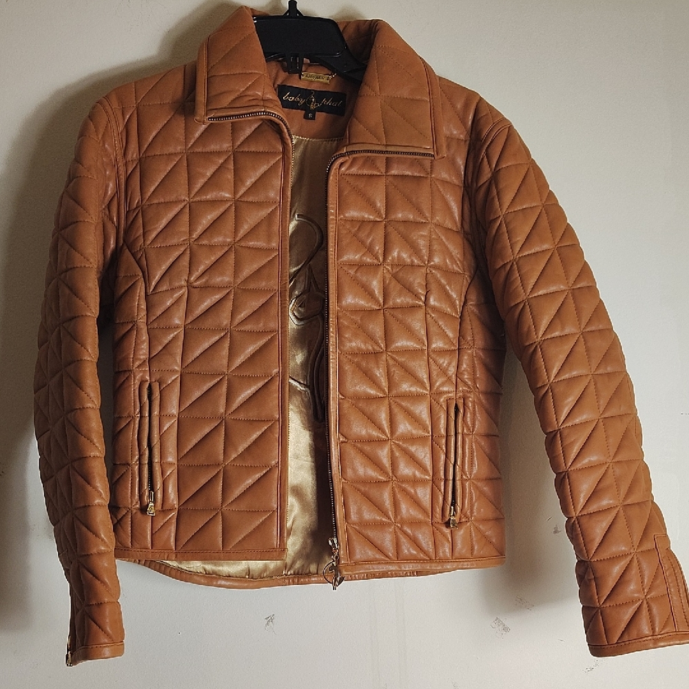 Baby Phat Tan Leather Jacket